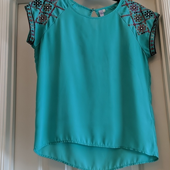 Teal blouse - Picture 2 of 4